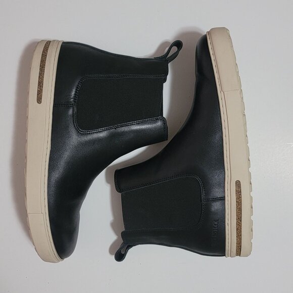 Birkenstock Black and Cream Ankle Boots - Picture 5 of 9